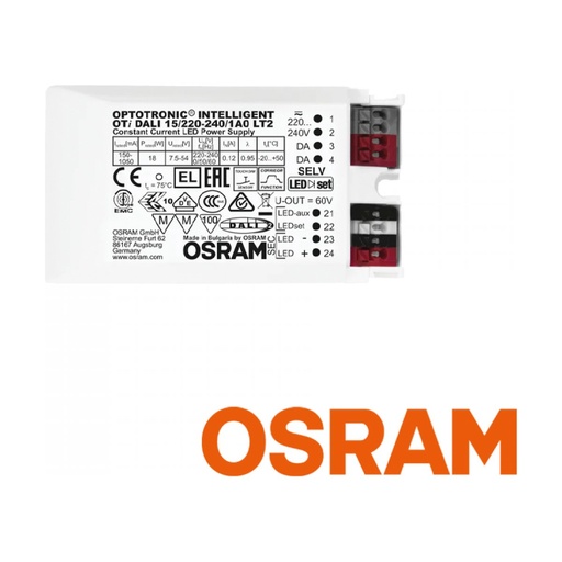 [W4L853739] DRIVER DALI-PUSH BUTTON 18W 150-1050mA 7,5-54V OSRAM