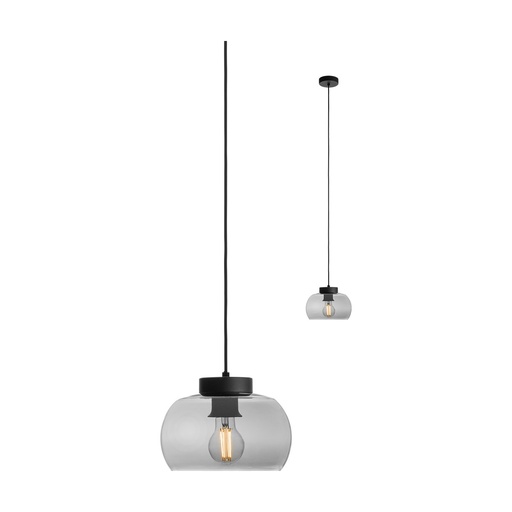 [W4L083341] CROMA SU 1x42W E27 BLACK/SMOKEY  (5.1.1)