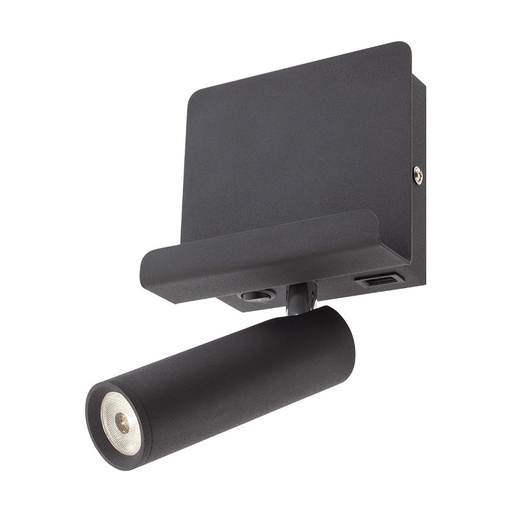[W4L083467] PANEL AP LED 3.5W USB 3000K SAND BLACK(5.1.2)