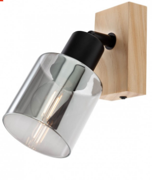 [W4L083508] ROTIS AP/PL 1X15W E14 WOOD/SMOKEY(5.1.1)