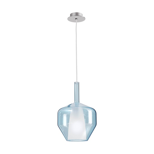 [W4L083593] TRESOR SU E27*1 D200*H300 BLUE/CHROME(5.1.1)