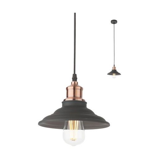 [W4L083662] SPINNER SU 1X42W E27 SAND BK + RED COPPER (5.1.1)