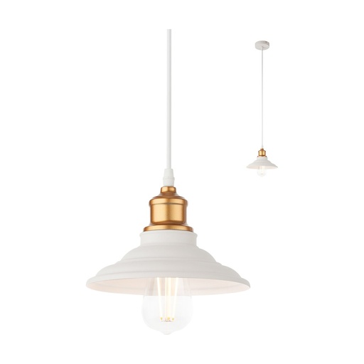 [W4L083663] SPINNER SU 1X42W E27 SAND WH + GOLDEN (5.1.1)